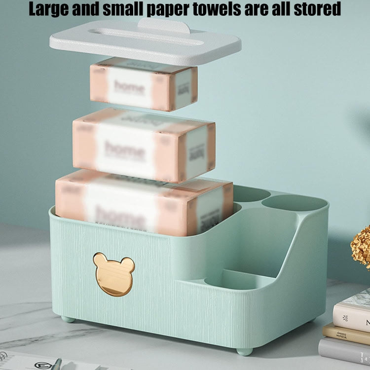 Drawing Paper Desktop Organizer Coffee Table Multifunctional Remote Control Storage Box, Color: White Large