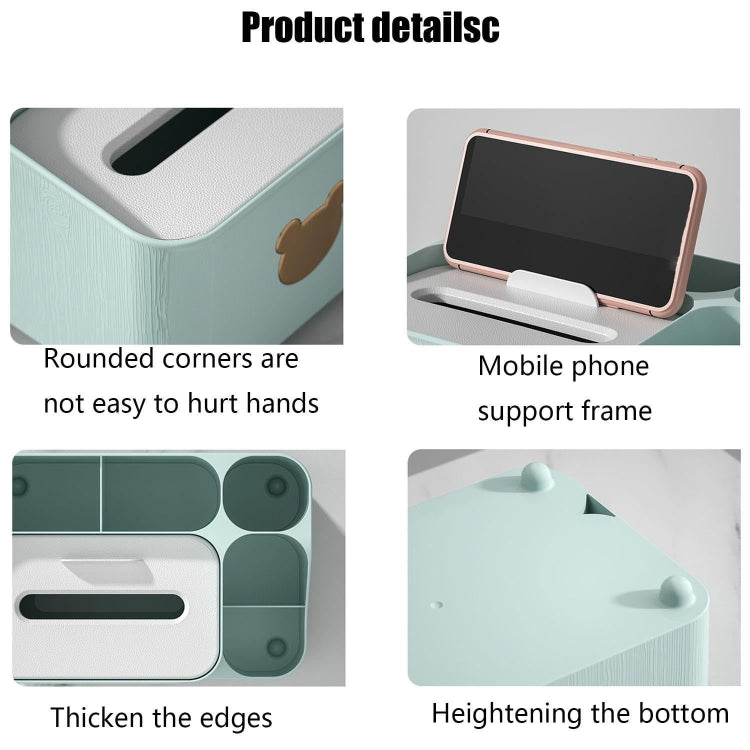 Drawing Paper Desktop Organizer Coffee Table Multifunctional Remote Control Storage Box, Color: White Small