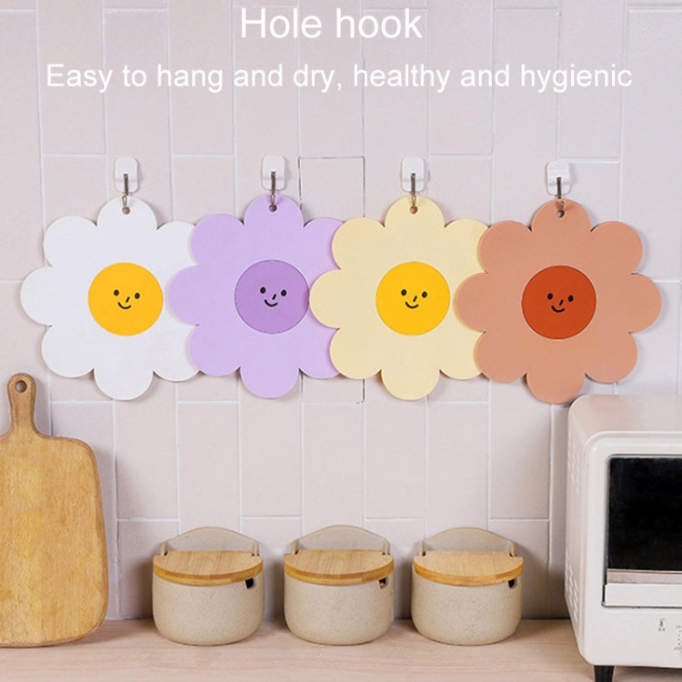 Sunflower Cute PVC Heat Insulation Mat Household High Temperature Resistant Table Pad, Style: Yellow Large