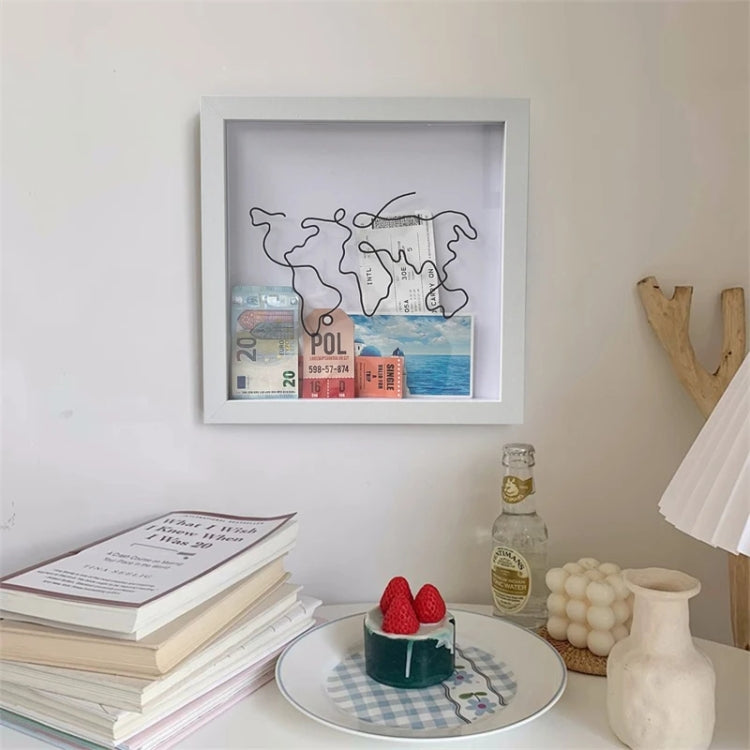 15 x 15cm Travel Shadow Box Frame with Slot for Keepsakes,Money,Ticket