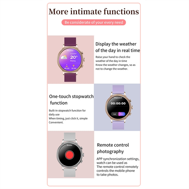 V60 1.39 Inch Health Monitoring Multifunctional Waterproof Bluetooth Call Smart Watch, Color: Gold