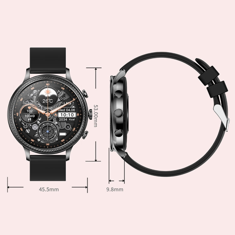 V60 1.39 Inch Health Monitoring Multifunctional Waterproof Bluetooth Call Smart Watch, Color: Gold