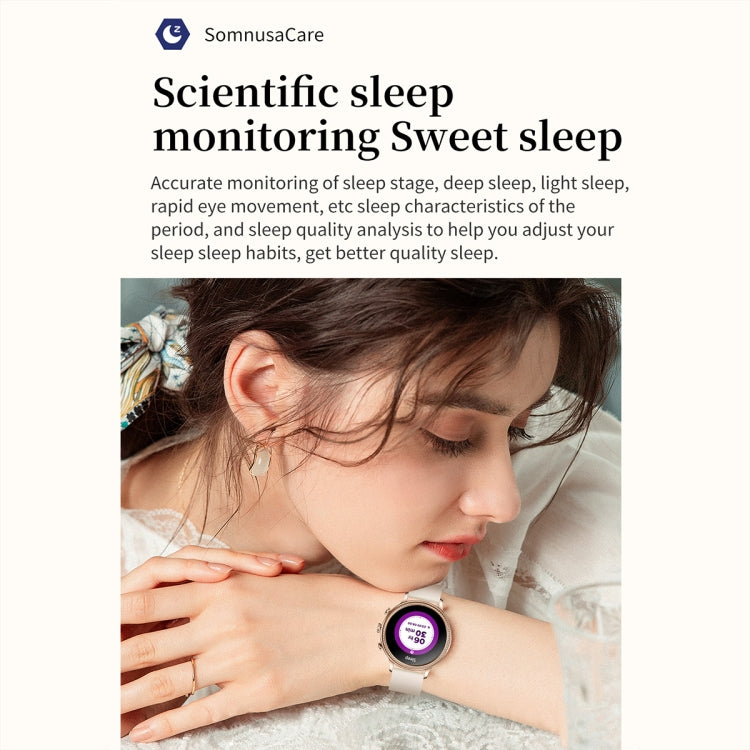 V60 1.39 Inch Health Monitoring Multifunctional Waterproof Bluetooth Call Smart Watch, Color: Silver