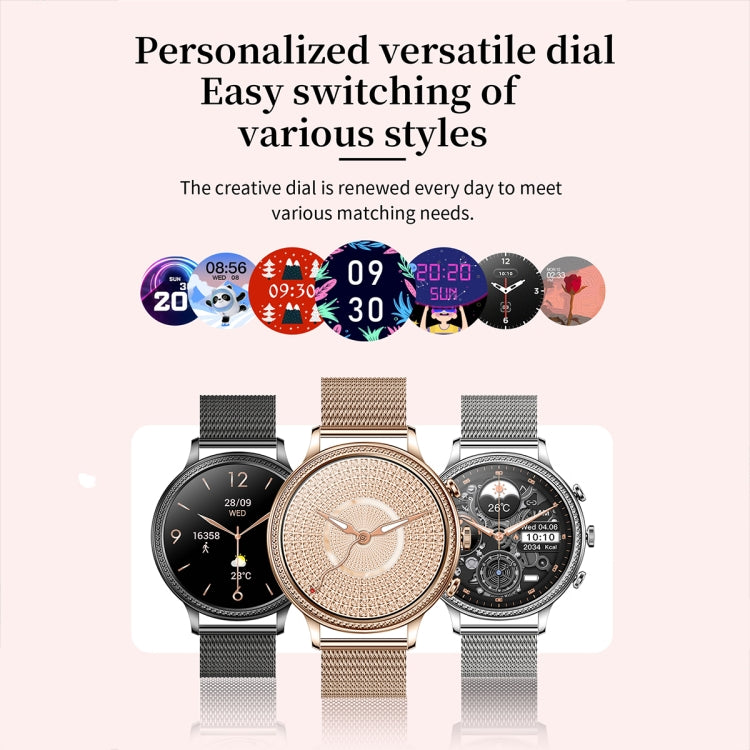 V60 1.39 Inch Health Monitoring Multifunctional Waterproof Bluetooth Call Smart Watch, Color: Silver Steel