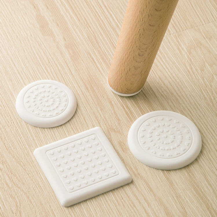 4pcs /Set Silent And Wear Resistant Chair Foot Cover Household Stool Anti-Slip Protective Pads, Style: 50mm Round Almond Color