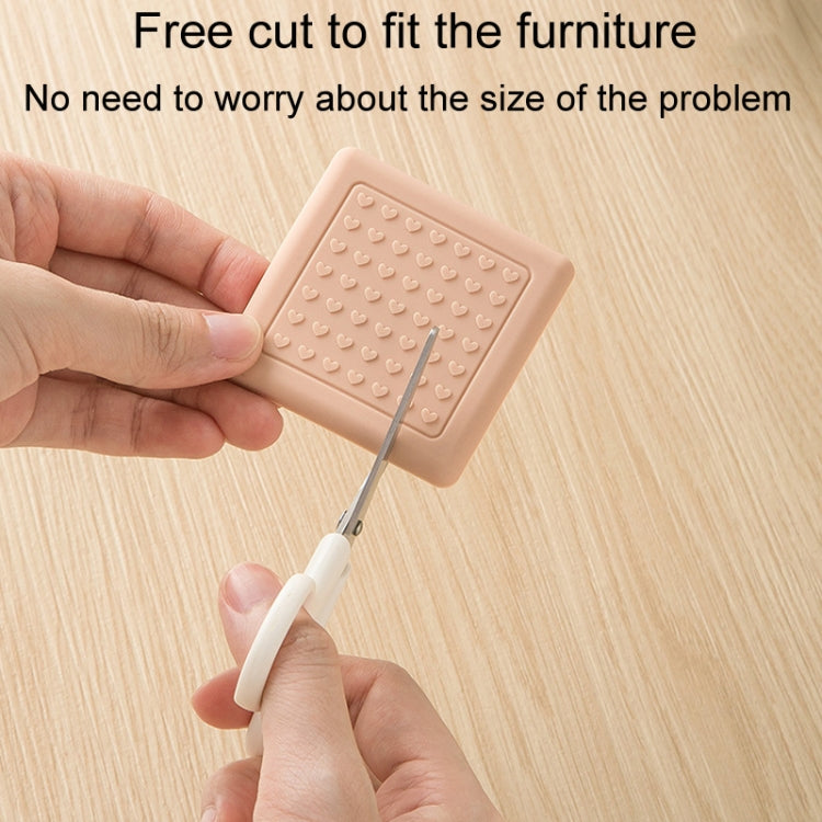 4pcs /Set Silent And Wear Resistant Chair Foot Cover Household Stool Anti-Slip Protective Pads, Style: 50mm Round Almond Color