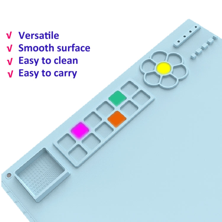 50x40cm Silicone Painting Pad With  Paint Holder Art Mat For Drawing Clay