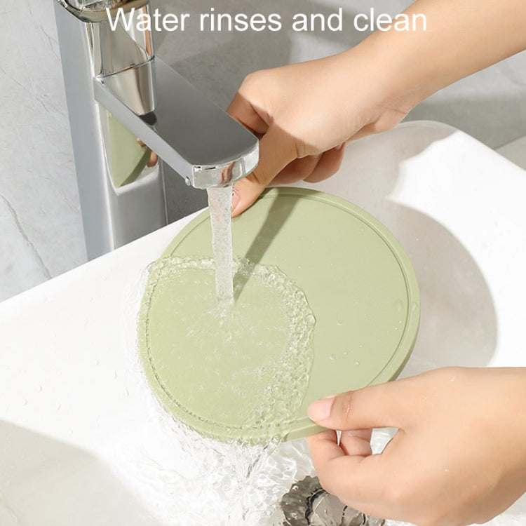 Household Round Heat Insulating Mats Kitchen High Temperature Resistant Silicone Pad, Color: Pot Pad Brown
