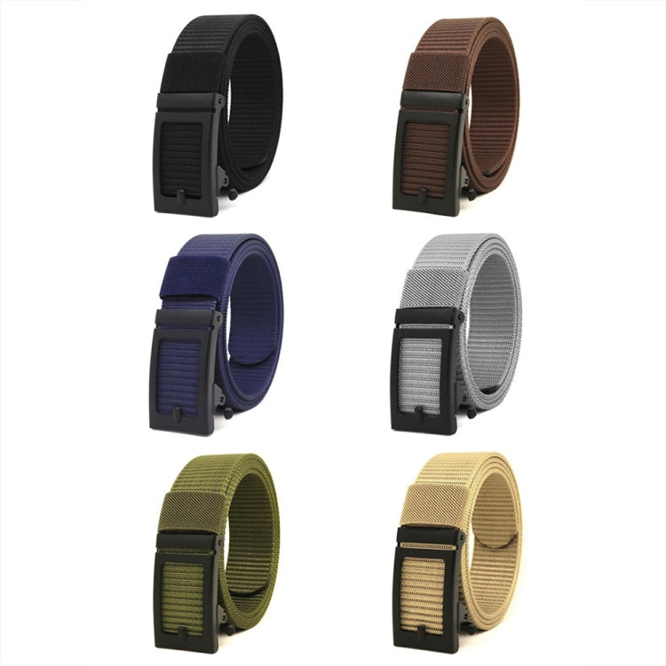120cm Canvas Imitation Nylon Belt Automatic Buckle Casual Belt without Hole