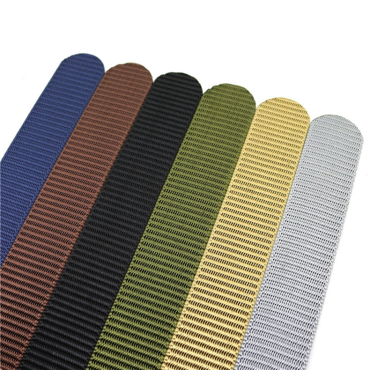 120cm Canvas Imitation Nylon Belt Automatic Buckle Casual Belt without Hole