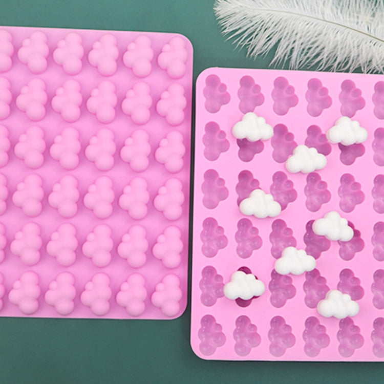 36 Grids Cloud Silicon Chocolate Model Cake Decoration Mold - Pink