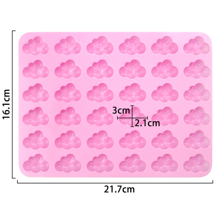 36 Grids Cloud Silicon Chocolate Model Cake Decoration Mold - Pink