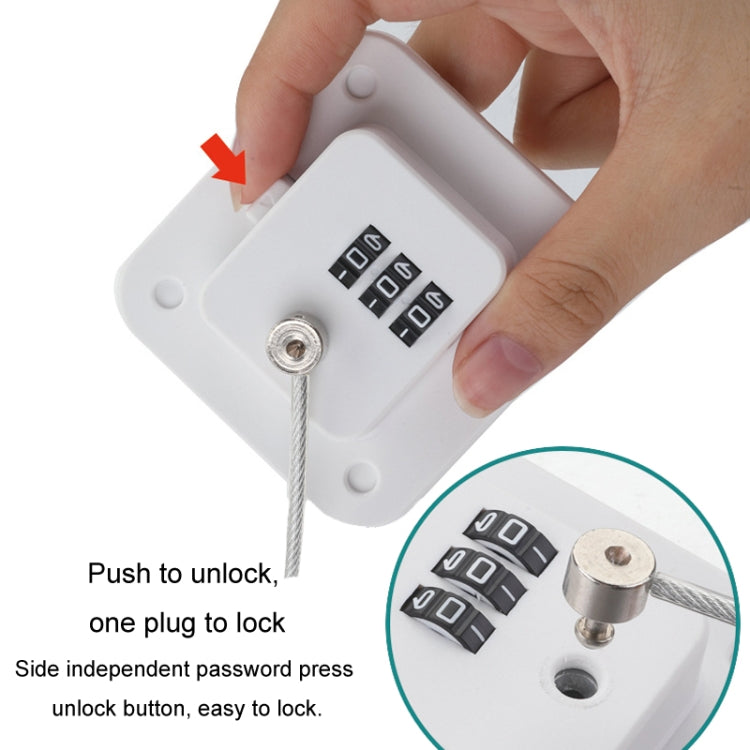 Child Safety Lock No Hole Window Limiter Refrigerator Drawer Cabinet Combination Lock, Specification: 2-bit Gray