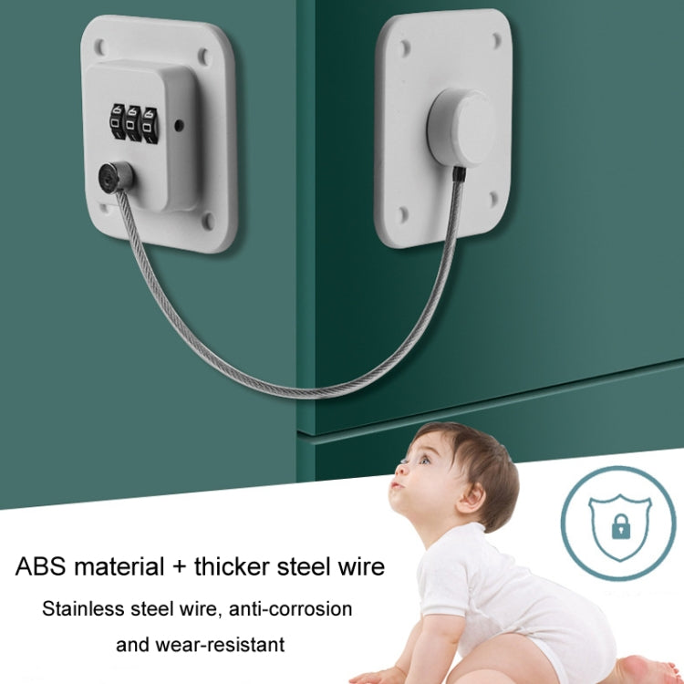 Child Safety Lock No Hole Window Limiter Refrigerator Drawer Cabinet Combination Lock, Specification: 2-bit Black
