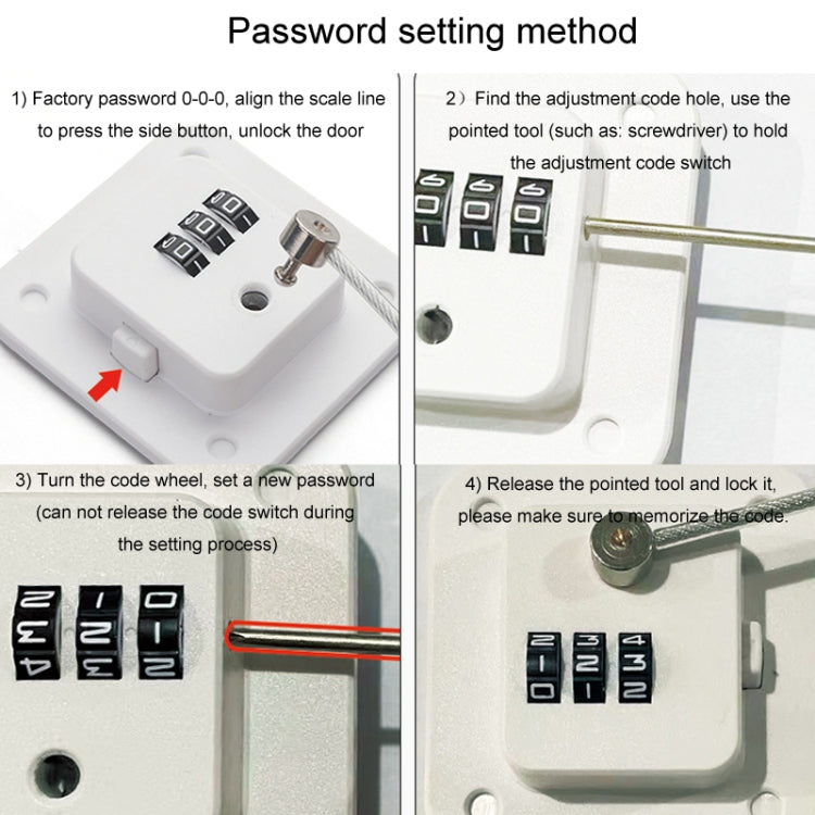 Child Safety Lock No Hole Window Limiter Refrigerator Drawer Cabinet Combination Lock, Specification: 3-bit Black