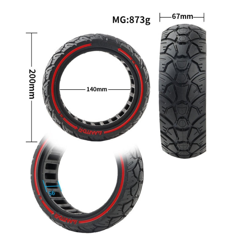 AIMITE 8.5 x 2.5-3.0 / 56 Card Slot 8.5 inch Electric Scooter Universal Off-Road Tire - Red Line