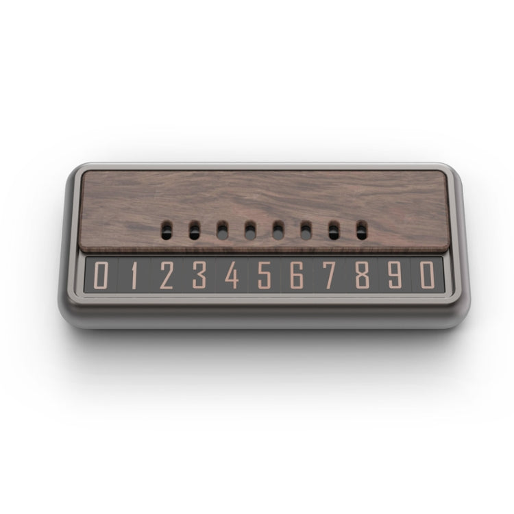 Car Metal Wood Aromatherapy Magnetic Luminous Car Moving Number Plate - Metal+Log
