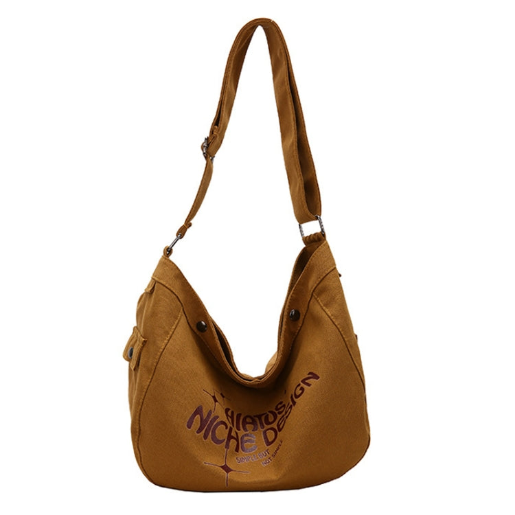 Large Capacity Canvas Bag Women Tote Printed Letter Casual Simple Shoulder Bag