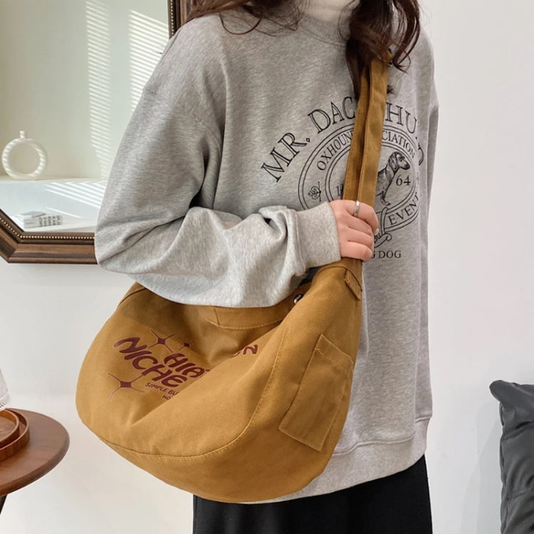 Large Capacity Canvas Bag Women Tote Printed Letter Casual Simple Shoulder Bag