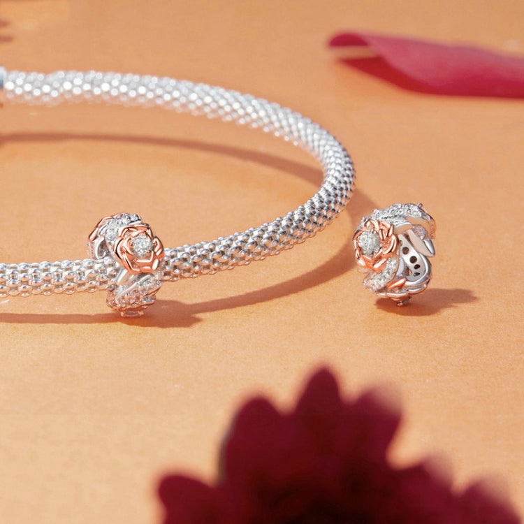 S925 Sterling Silver Rose Bracelet DIY Beaded Accessories - BSC1010