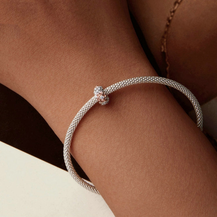 S925 Sterling Silver Rose Bracelet DIY Beaded Accessories - BSC1010