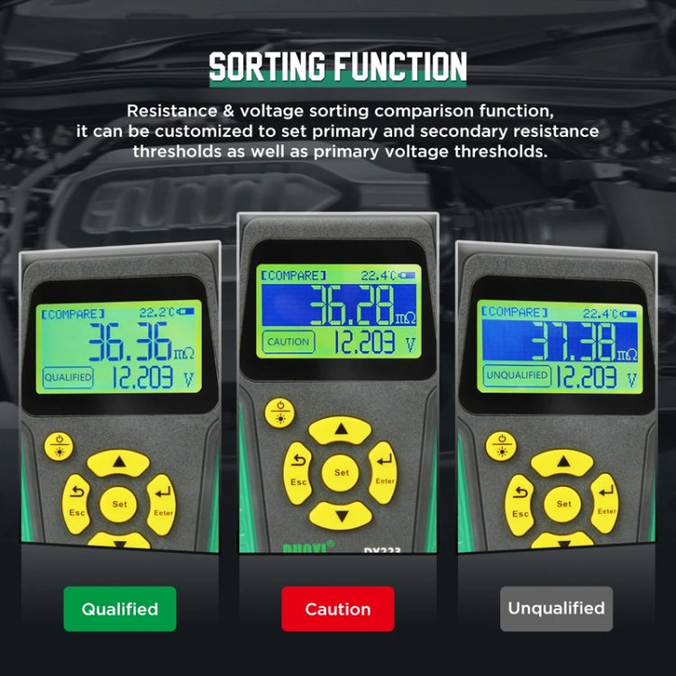 DUOYI DY223 Electrical Vehicle Voltage Testing And Fault Diagnostic Instrument - Test Clip+Guage Pen+Clip Base