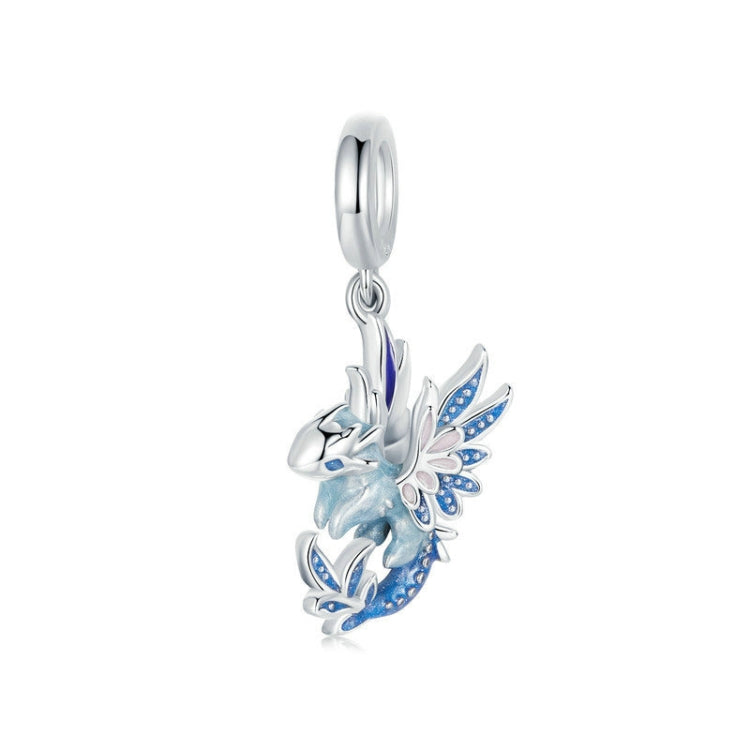 S925 Sterling Silver Flying Dragon DIY Jewelry Pendant Beads - SCC2750