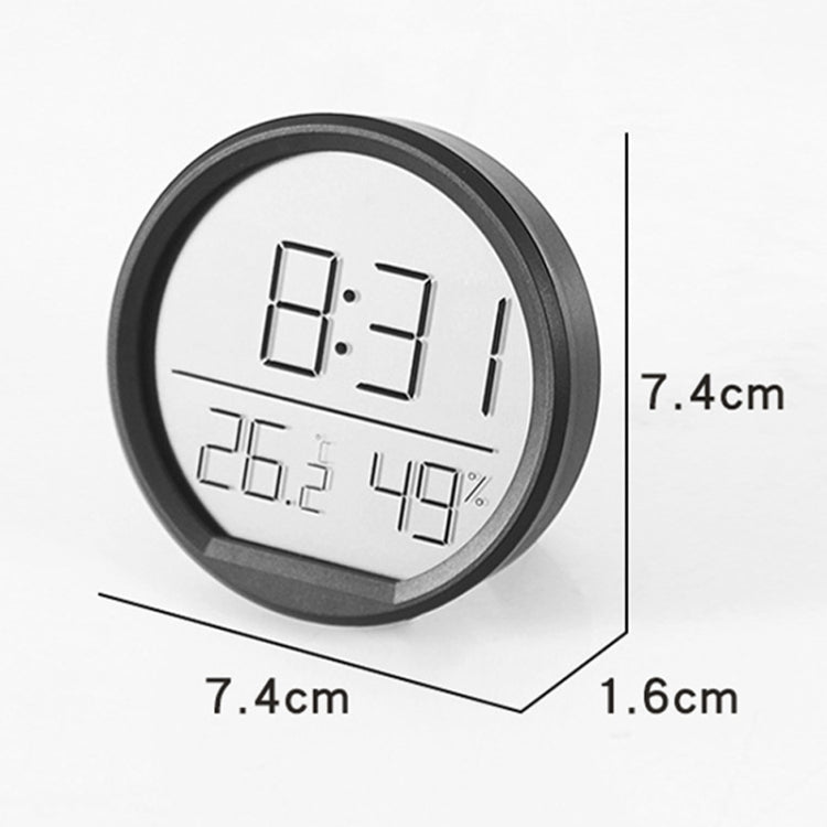 Slim Magnetic Thermometer And Hygrometer Clock Home Wall-Mounted Electronic Clock