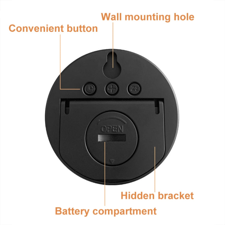 Slim Magnetic Thermometer And Hygrometer Clock Home Wall-Mounted Electronic Clock