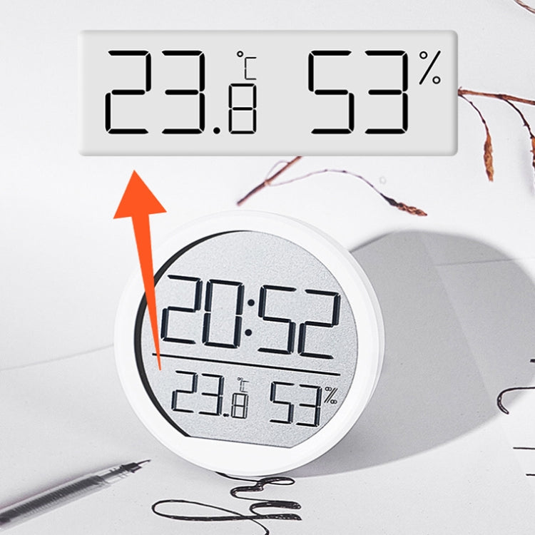 Slim Magnetic Thermometer And Hygrometer Clock Home Wall-Mounted Electronic Clock