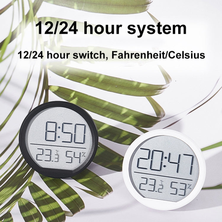 Slim Magnetic Thermometer And Hygrometer Clock Home Wall-Mounted Electronic Clock