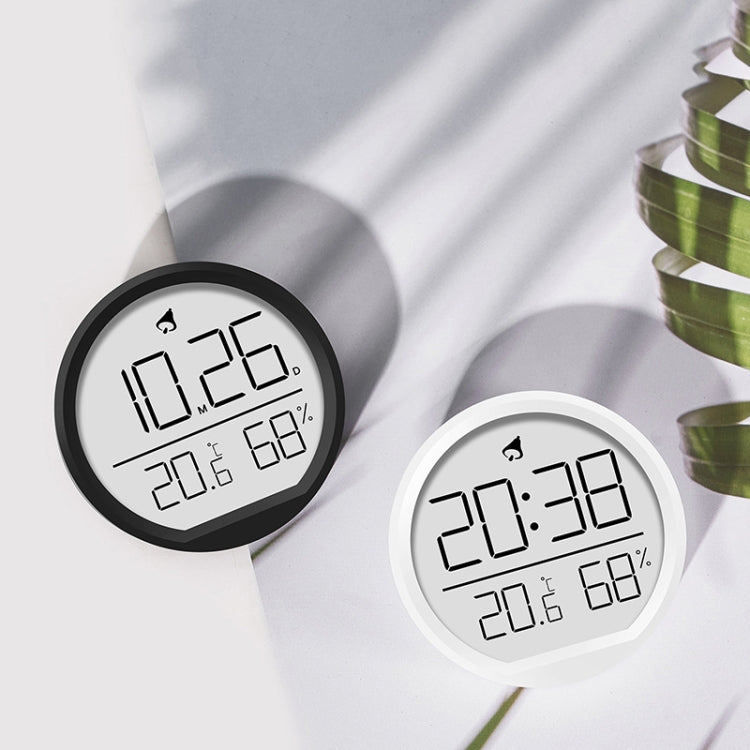 Slim Magnetic Thermometer And Hygrometer Clock Home Wall-Mounted Electronic Clock