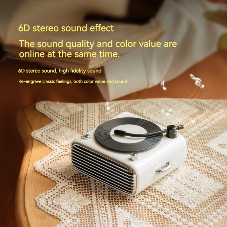 YJQ-D10 Portable Desktop Retro Vinyl Record Player Bluetooth Speaker