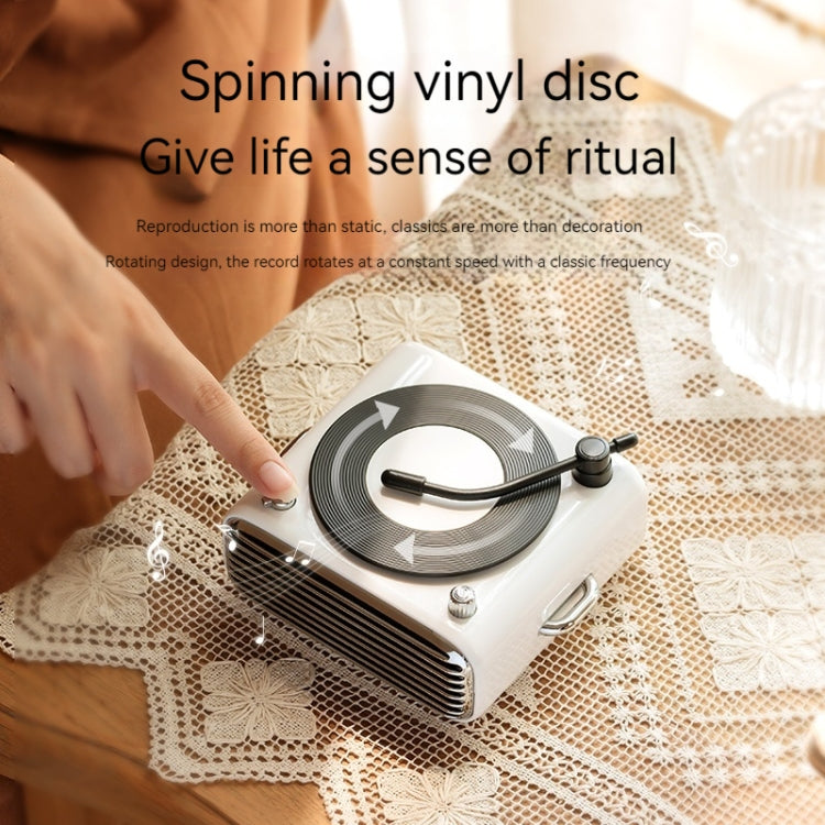YJQ-D10 Portable Desktop Retro Vinyl Record Player Bluetooth Speaker