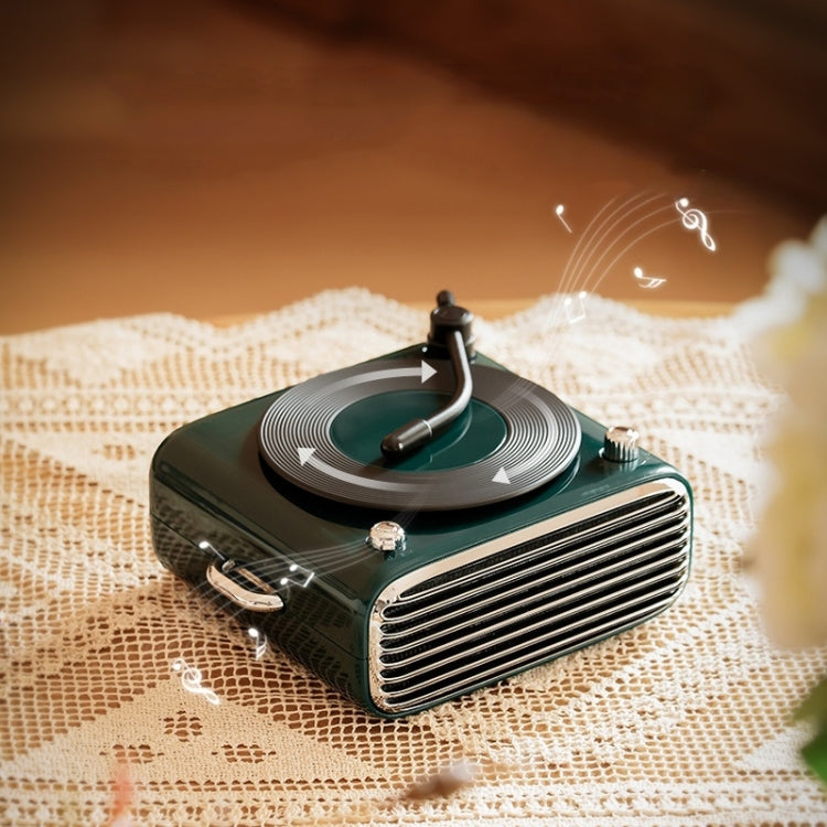 YJQ-D10 Portable Desktop Retro Vinyl Record Player Bluetooth Speaker