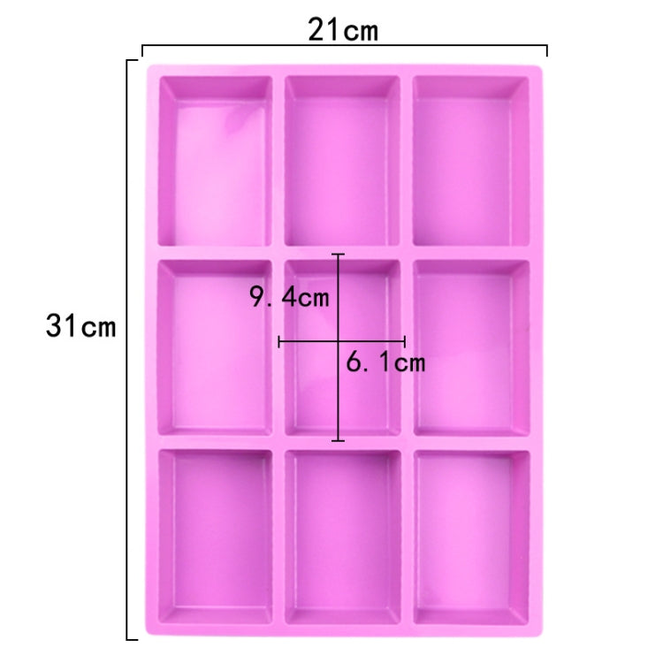 9 Grids Long Cubes Silicone Cake Mold Handmade Aromatherapy Soap Mold
