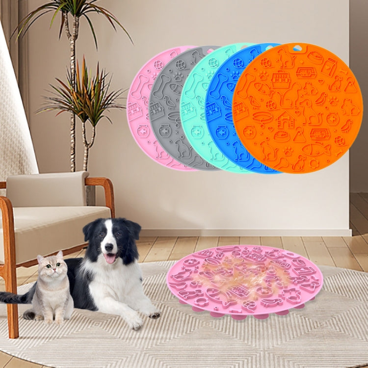 7 Inch Pet Licking Mat with Suction Cups Non-Slip Slow Feeding Mat for Dogs & Cats