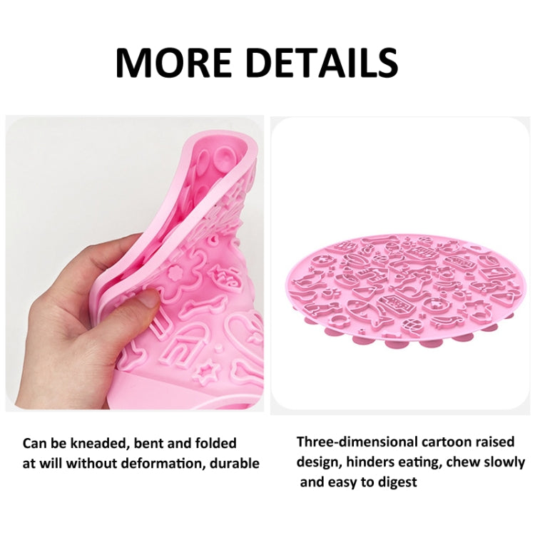 7 Inch Pet Licking Mat with Suction Cups Non-Slip Slow Feeding Mat for Dogs & Cats