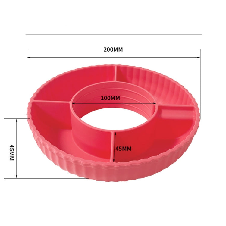For Stanley Quencher 40oz Tumbler With Handle Snack Tray Silicone Reusable Snack Container - Orange