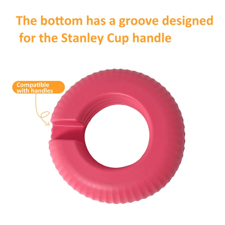 For Stanley Quencher 40oz Tumbler With Handle Snack Tray Silicone Reusable Snack Container - Orange