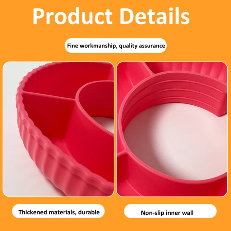 For Stanley Quencher 40oz Tumbler With Handle Snack Tray Silicone Reusable Snack Container - Orange