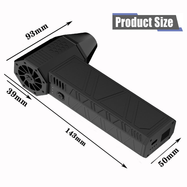 130000R PM52+M/S Brushless Motor Industrial Dust Blowing Turbo Fan - Black