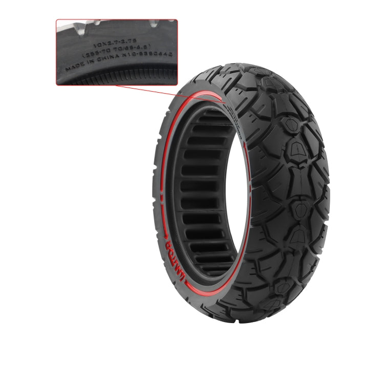 AIMITE 10 x 2.7-2.75 53.5 Card 255-70 Or 70 / 65-6.5 Scooter Universal Off-Road Tire - Red Line