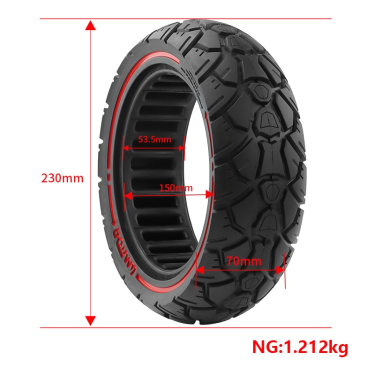 AIMITE 10 x 2.7-2.75 53.5 Card 255-70 Or 70 / 65-6.5 Scooter Universal Off-Road Tire - Red Line