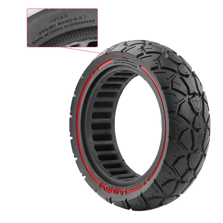 AIMITE 10 x 3 53.5 Card 255 x 80 And 80 / 65-6.5 Electric Scooter Universal Off-Road Tire - Red