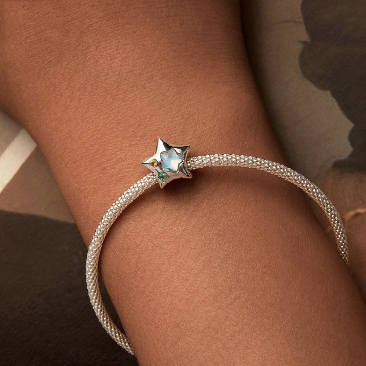 S925 Sterling Silver Zircon Mini Five-pointed Star DIY Bracelet - SCC2752