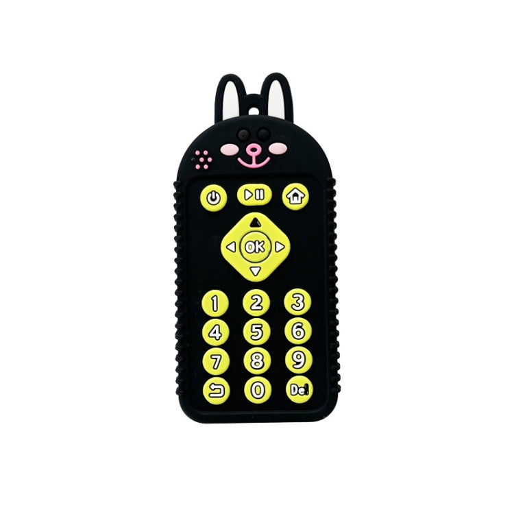 Cartoon Reomte Baby Teething Toys Silicone Baby Teether for Newborn Toddlers Infants, Style: Bunny Black