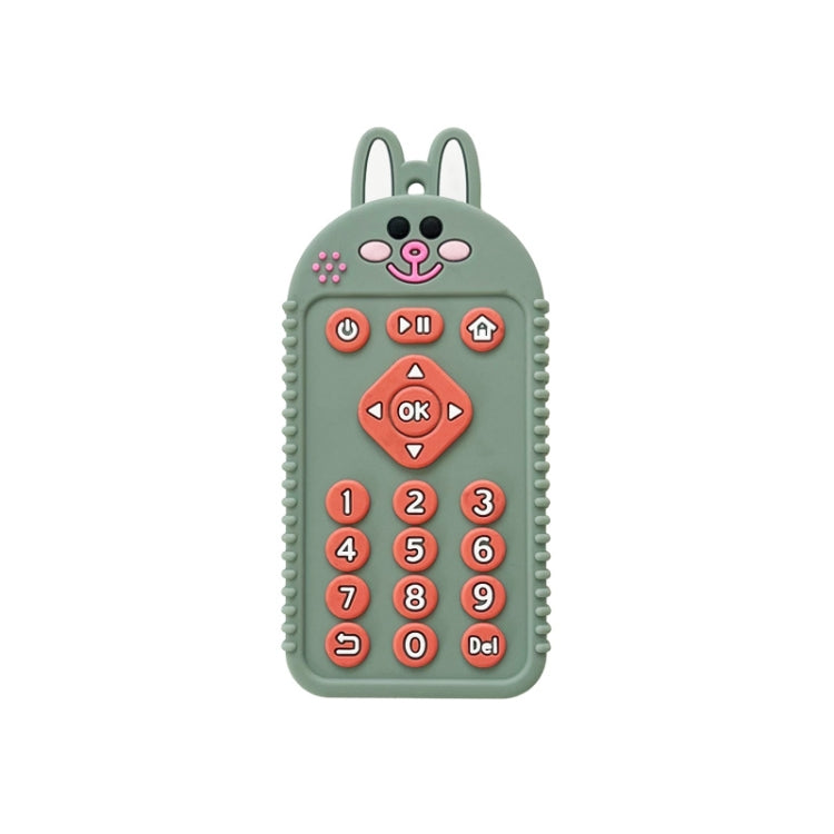 Cartoon Reomte Baby Teething Toys Silicone Baby Teether for Newborn Toddlers Infants, Style: Bunny Green