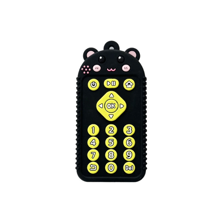 Cartoon Reomte Baby Teething Toys Silicone Baby Teether for Newborn Toddlers Infants, Style: Bear Black