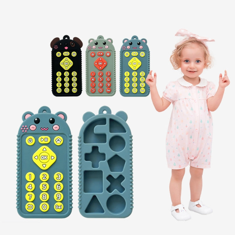 Cartoon Reomte Baby Teething Toys Silicone Baby Teether for Newborn Toddlers Infants, Style: Puppy Blue
